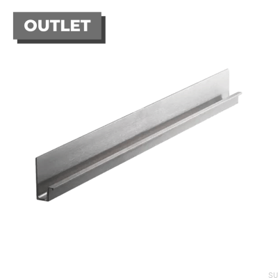 Wall edge furniture handle 1196 Silver Aluminum