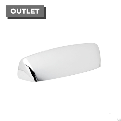 Shell furniture handle Toronto 96 Silver Polished Chrome