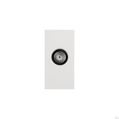 Satellite Socket Module for Euro Plate White British Standard