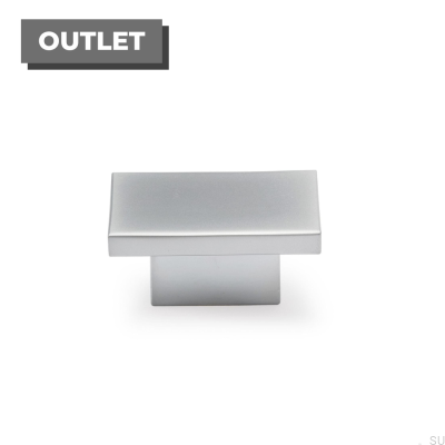 Square 16 furniture knob Matt chrome