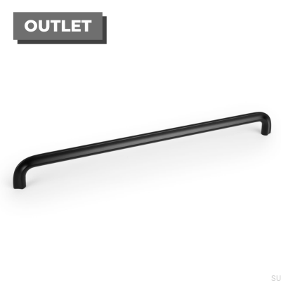 Elongated furniture handle Asi 320 Aluminum Black Matt