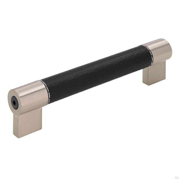 H170-150LS7ZN21--Uchwyt-meblowy-podłużny-H170-128-Metalowy-z-Czarną-Skórą-Siro-Skandynawskie-Uchwyty_1