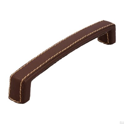 Longitudinal furniture handle SM8059I 176 Brown leather