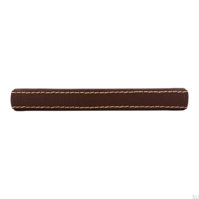 Longitudinal furniture handle SM8059I 176 Brown leather