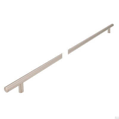 Oblong furniture handle 885 816 Polished stainless steel