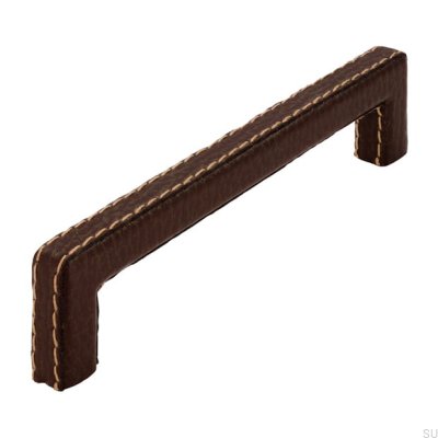 Longitudinal furniture handle SM8137I 128 Brown leather