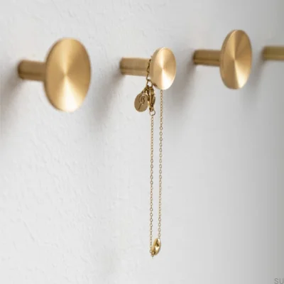 Sture 18 Wall Hanger Brushed Brass Unlacquered