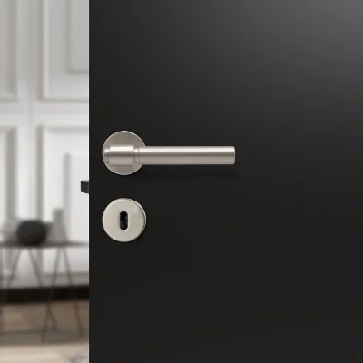 Helix 200 Plain Metal Silver Standard Scandinavian Door Handle