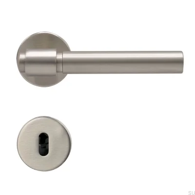 Helix 200 Plain Metal Silver Standard Scandinavian Door Handle