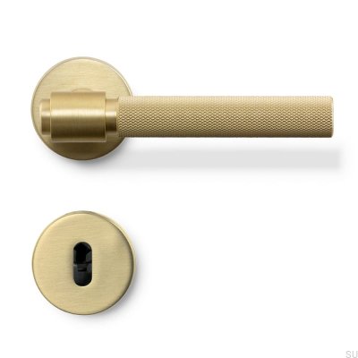 Helix 200 door handle, metal, gold, modular lock