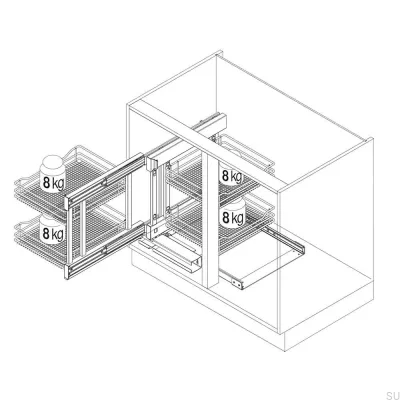 Flex Corner pull-out corner cabinet 1200 mm