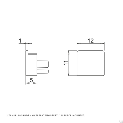 Mounting clips for the Nexus Surface-mounted LED Profile