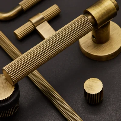 Helix Stripe 200 Door Handle Antique Bronze Modular Lock