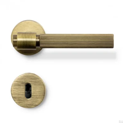 Helix Stripe 200 Door Handle Antique Bronze Modular Lock