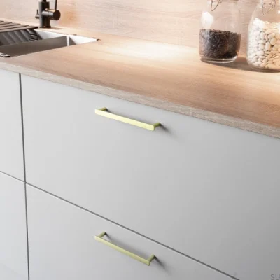 Bror 160 Metal Brushed Gold Elongated Furniture Handle