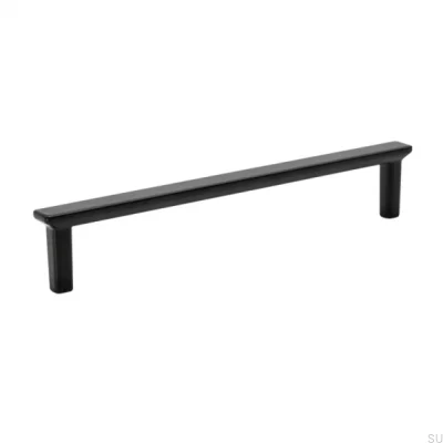 Oblong furniture handle Bror 160, Metal, Matte Black