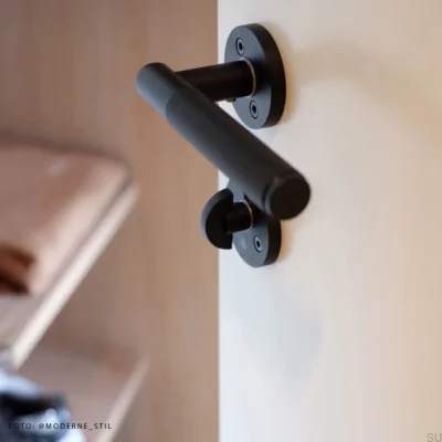 Door Handle Riff Black Matt Scandinavian System
