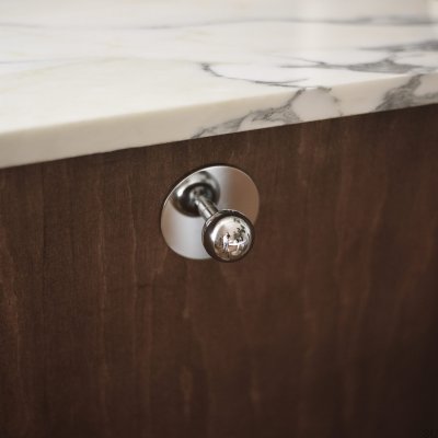 Marbelo 40 furniture knob, chrome-plated brass