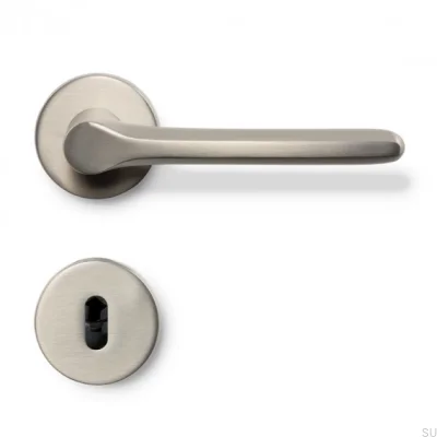 Sintra door handle Aluminum Silver Brushed Modular lock