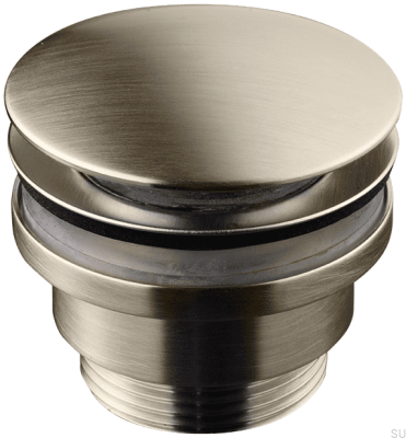 Universal washbasin plug 68400, brushed nickel-plated brass