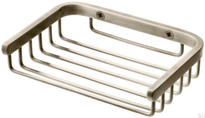 Soap dish TA126, brushed nickel-plated brass