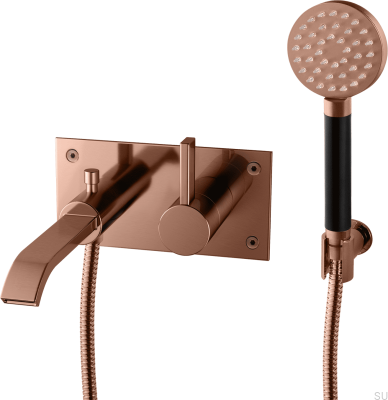 ARM036 thermostatic wall-mounted bathtub faucet, brushed copper, unpainted