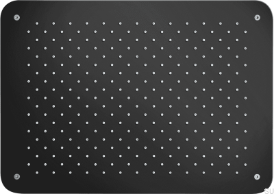 Rectangular rain shower head 450 x 320 ZSOF093 Matte Black Brass