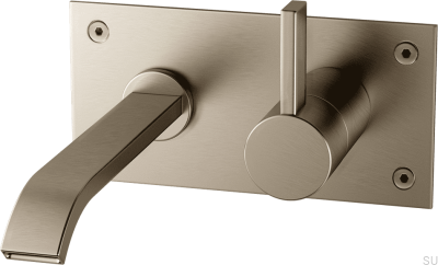 ARM006 washbasin faucet, brushed nickel-plated brass