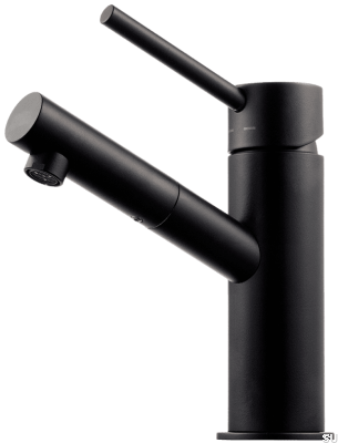 BI071 washbasin faucet, matt black brass