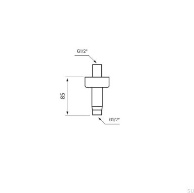 Ceiling shower arm FL271-085 Brass Black Chrome