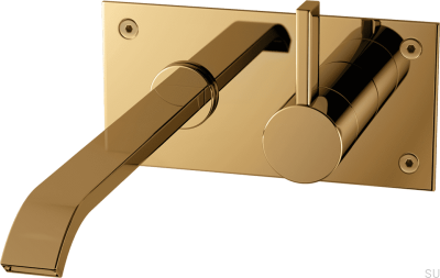 ARM008 washbasin faucet, unpainted brass