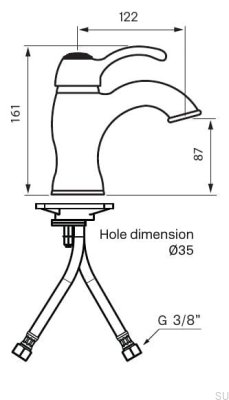 FA071 washbasin tap, chrome-plated brass