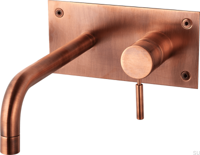 BOX008 washbasin faucet, brushed copper, unpainted
