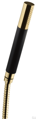 Shower head with hose DSO14090 Brass Honey Gold with Black