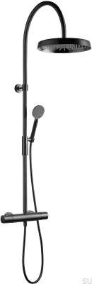 ARM7300-150 Brass Black Brushed Chrome Shower Set