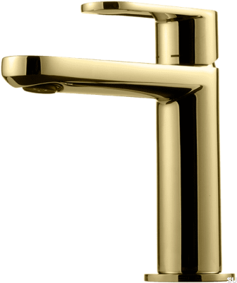 CA071 basin tap, Honey Gold Brass