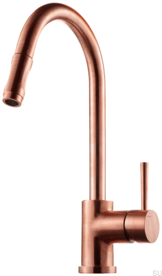 Kitchen faucet with pull-out spout EVO185 Brushed Copper Unpainted