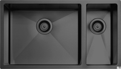 Kitchen sink 7040 Steel Matte Black PVD