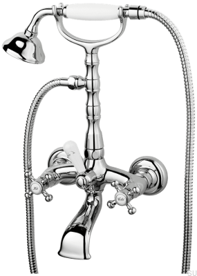 Bathtub faucet with shower head FBLV023-150 Classic Brass Chrome