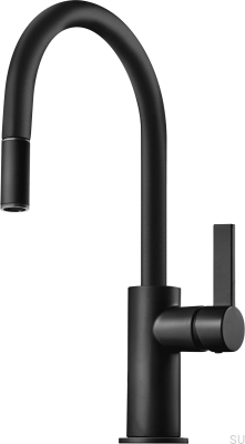Kitchen faucet with pull-out spout ARM375 Matte Black Brass