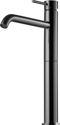 EVM082 washbasin faucet, brass, black chrome