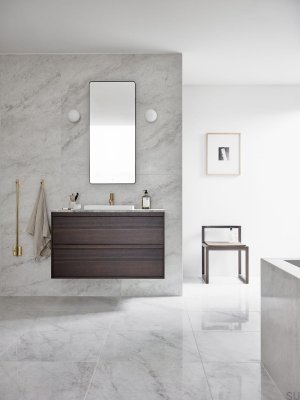 Bathroom radiator TW750-85 Brushed Nickel Steel