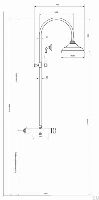 Shower set XCOL7269-150 Chrome-plated brass