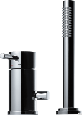 Bathtub faucet with shower head BI048, chrome-plated brass