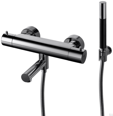 Thermostatic bath and shower faucet EVM026-150 Brass Black Chrome