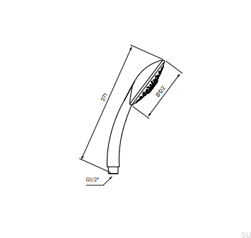 Shower head ZDOC076 Chrome