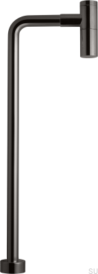 Washbasin trap with L-type pipe XA100 Brass Black Chrome