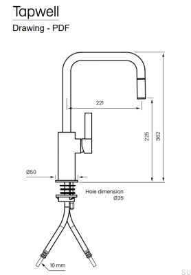 Kitchen faucet with pull-out spout ARM577 Brass Brown