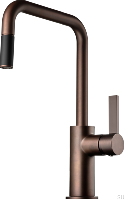 Kitchen faucet with pull-out spout ARM577 Brass Brown