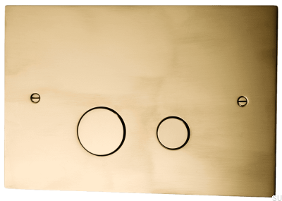 DUO112 flush button, polished brass, unpainted